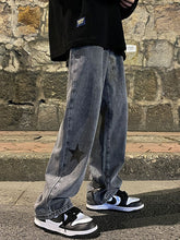 Herrenjeans mit verwaschenem Vintage-Star-Straight-Leg